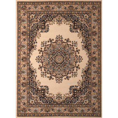 RLM DISTRIBUTION 1 ft. 11 in. x 3 ft. 3 in. Dallas Floral Kirman Accent Rug, Ivory HO2625492
